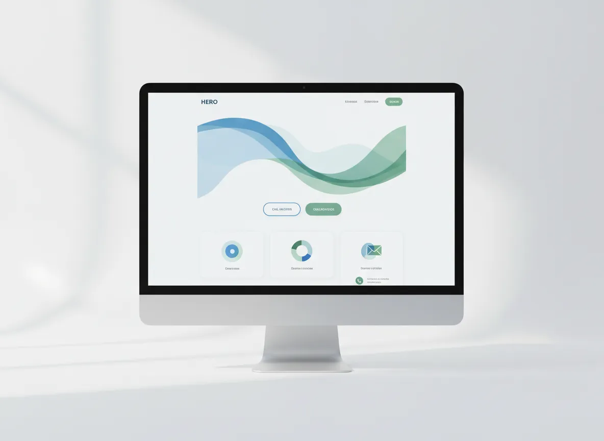 Example website layout for local service provider